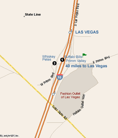 las vegas hotels map. SW of Las Vegas). map to