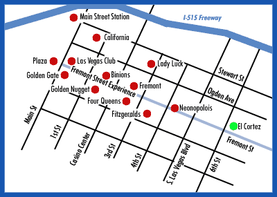 map to El Cortez