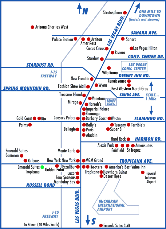 map to Emerald Suites Tropicana