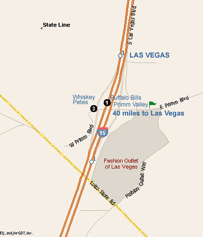 map to Primm, Nevada