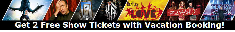 Get 2 Free Premium Show Tickets with Vegas Vacation Booking.