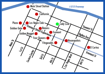 Hotels On Fremont Street Las Vegas Map Lady Luck | Las Vegas Hotel | Las Vegas Direct