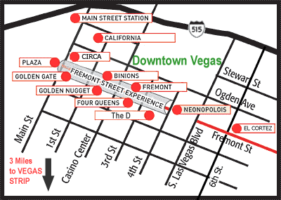 downtown las vegas map Las Vegas Strip Hotel Map 2020 Las Vegas Direct downtown las vegas map