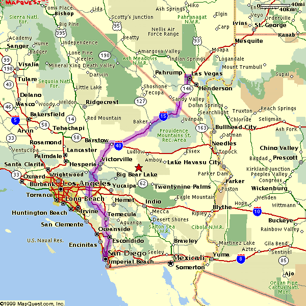 map to las vegas Driving Directions To Las Vegas From Southern California map to las vegas