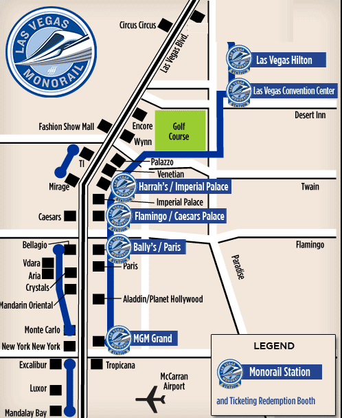 monorail map las vegas Las Vegas Monorail monorail map las vegas