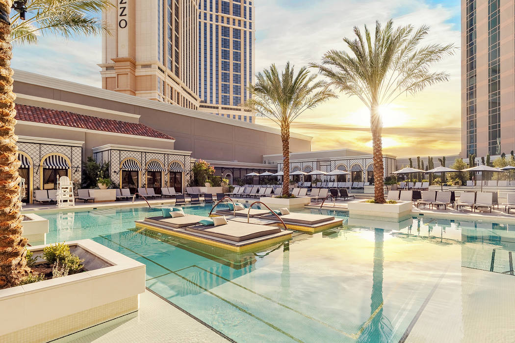 Sitting Poolside at The Mandalay Bay Beach