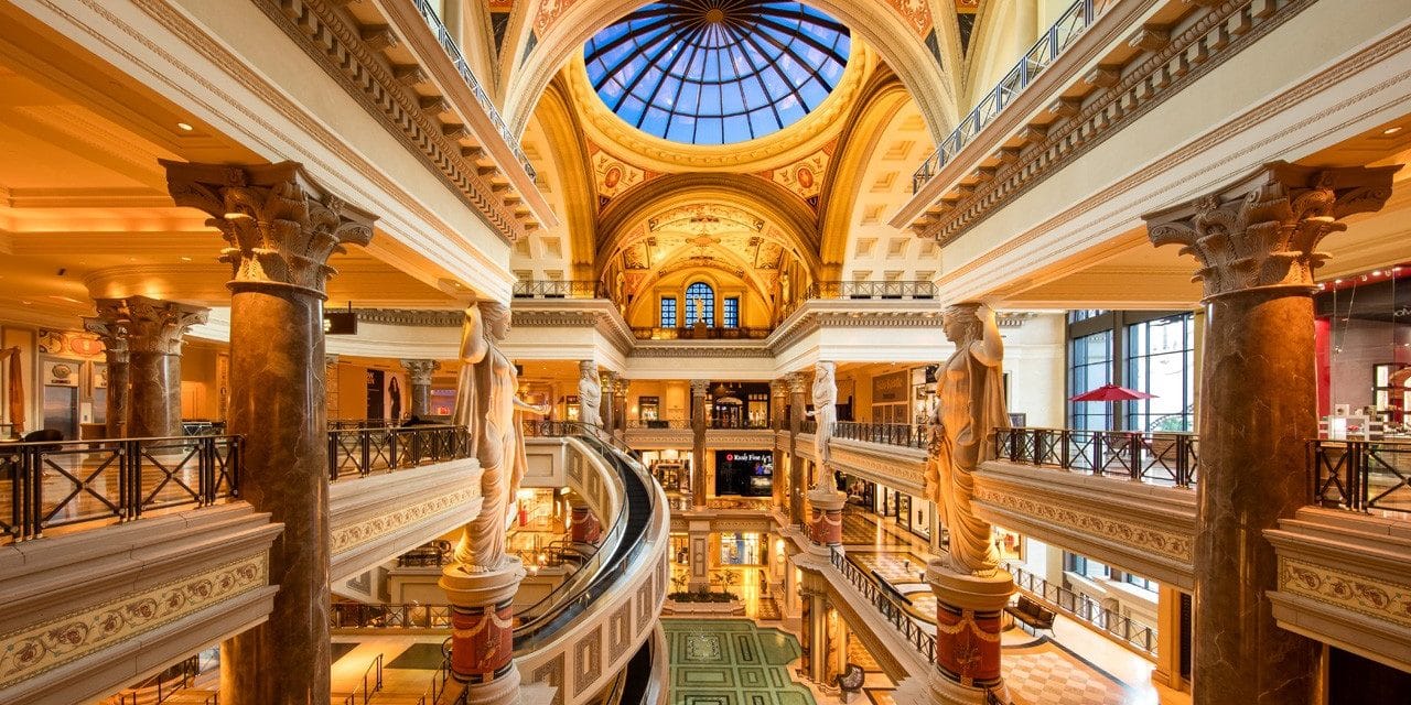 Apple store with iPads in Caesar's Palace shopping mall Las Vegas
