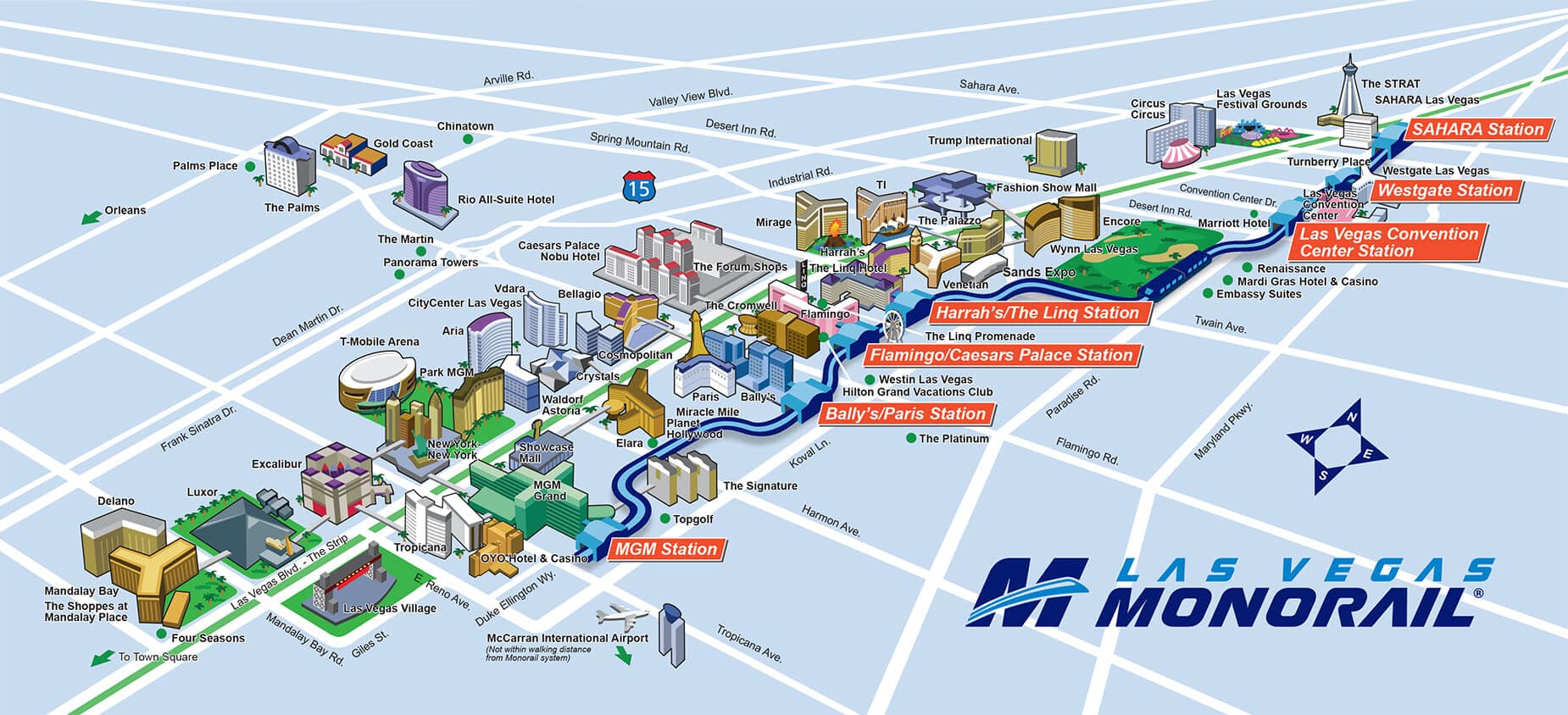 Monorail In Las Vegas Map