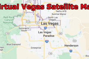 Satellite View of the Las Vegas Strip. Las Vegas Interactive VR Map,