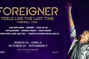 Foreigner - Feels Like The Last Time Farewell Tour (Thru Nov 9, 2024)