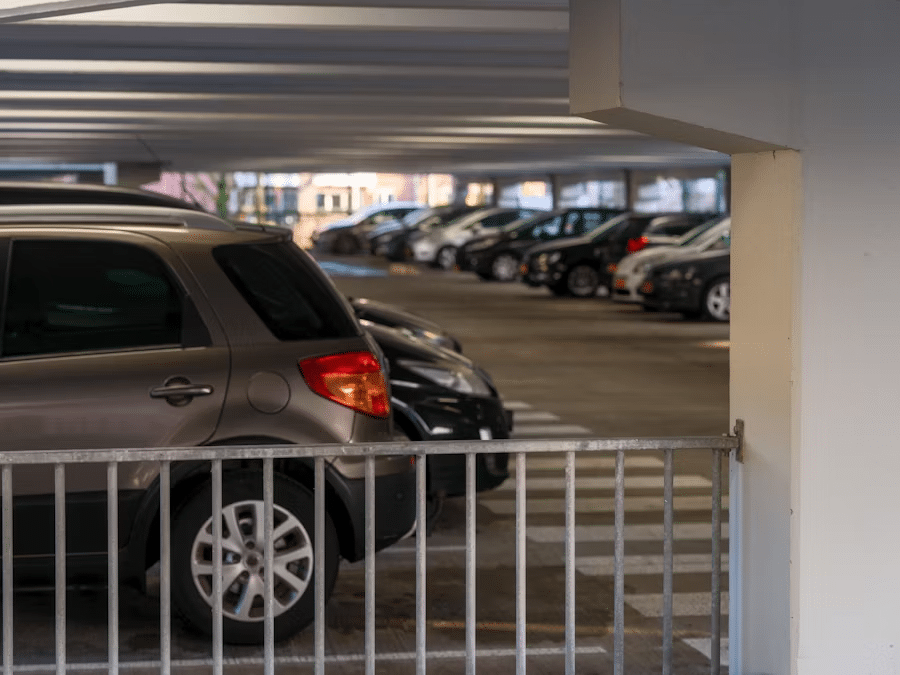 Cars in a parking garage