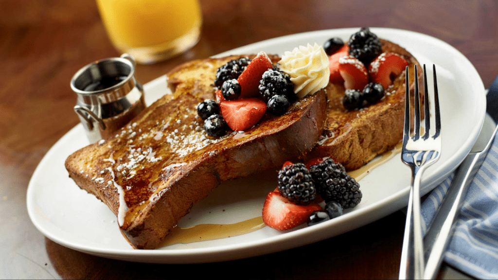 French Toast with berries, butter, and syrup at The Henry in The Cosmopolitan