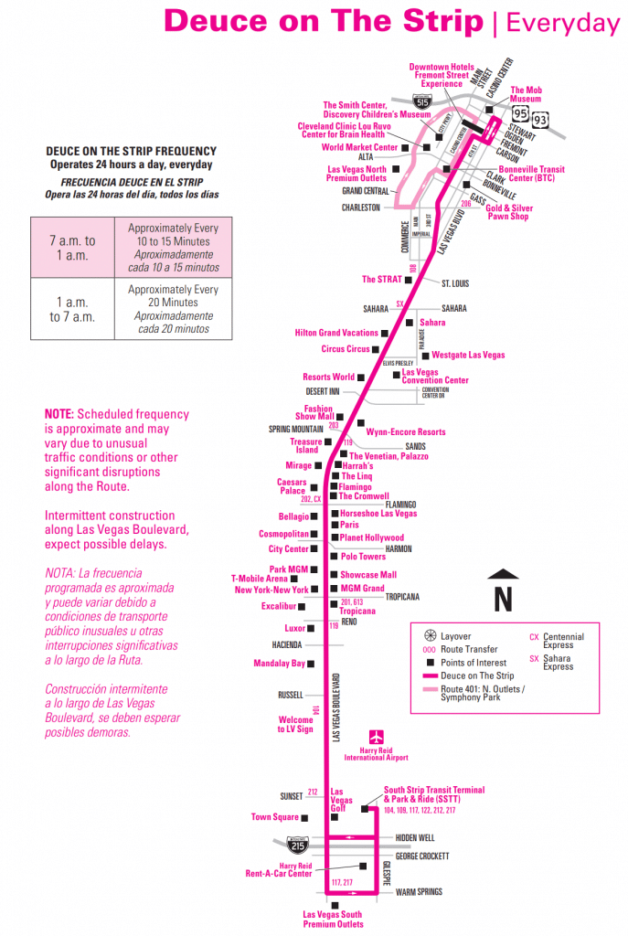 Deuce bus route infographic