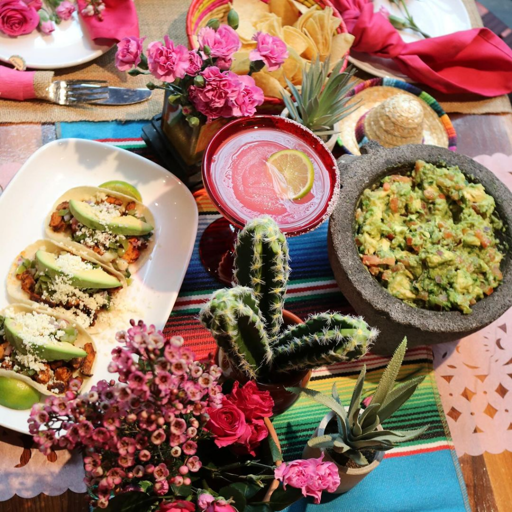 Guacamole, tacos, and a margarita from Rosa Mexicano at Miracle Mile Shops
