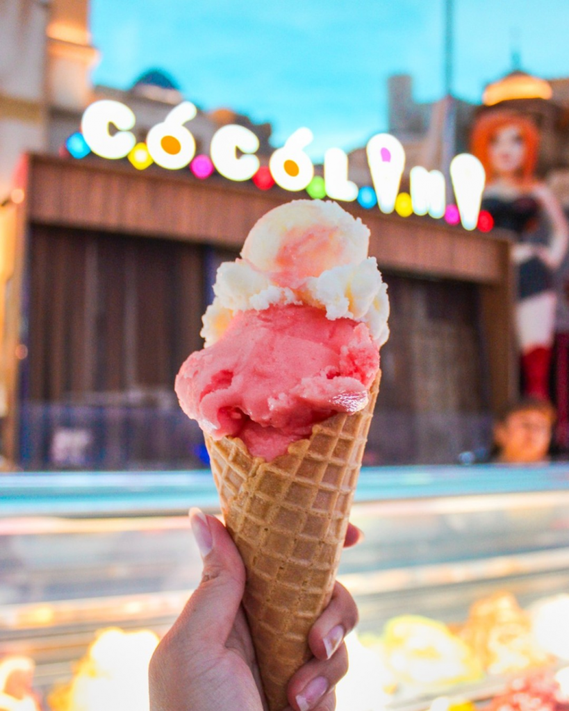 Cone of gelato at Cocolini at Miracle Mile Shops