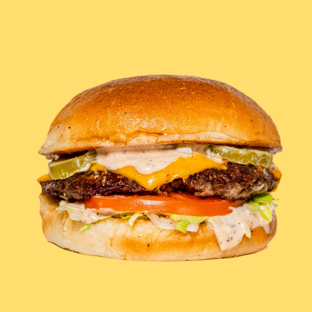 Burger from Irv's Burgers at Miracle Mile Shops