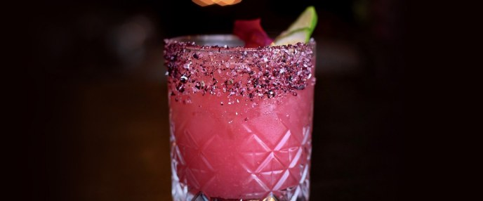 Pink cocktail from Vanderpump Cocktail Garden at Caesars Palace