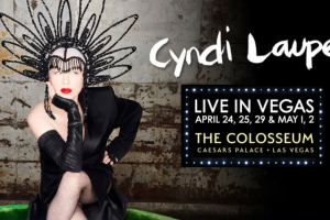 photo of Cyndi Lauper against a wall to promote her Las Vegas residency