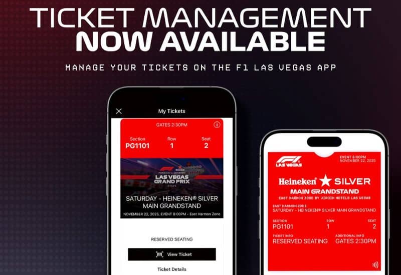 f1 Las Vegas mobile app
