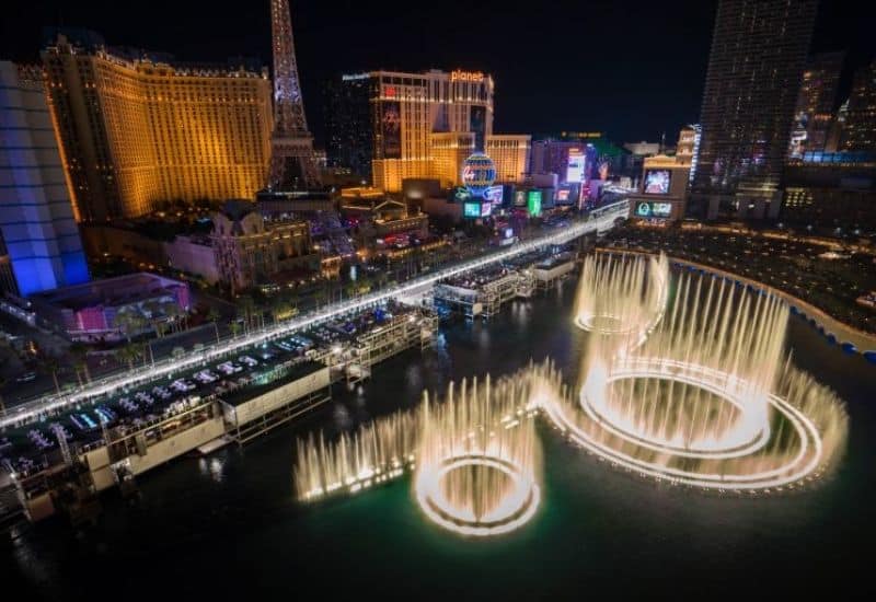 Las Vegas grand prix Bellagio fountain club