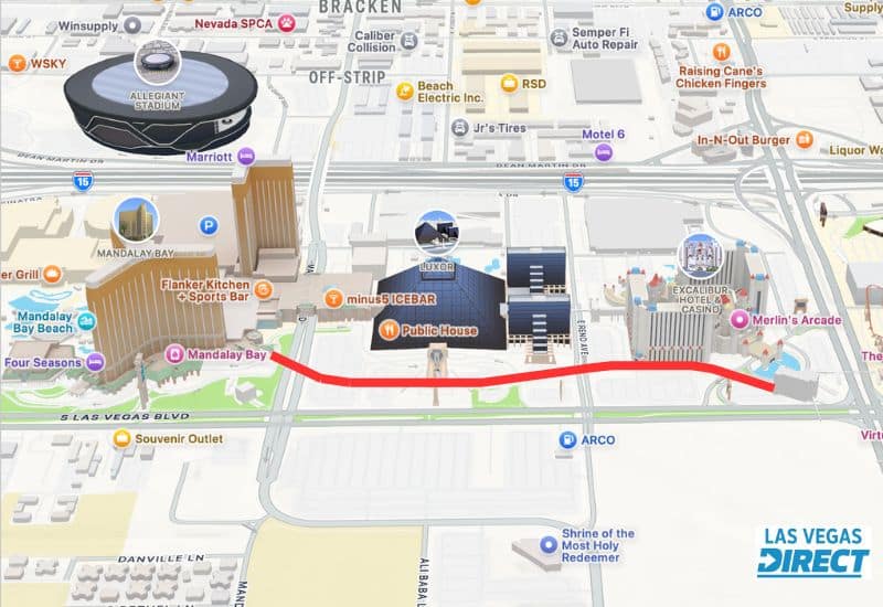 mandalay bay tram map