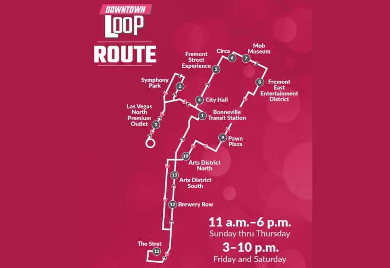 vegas downtown loop route
