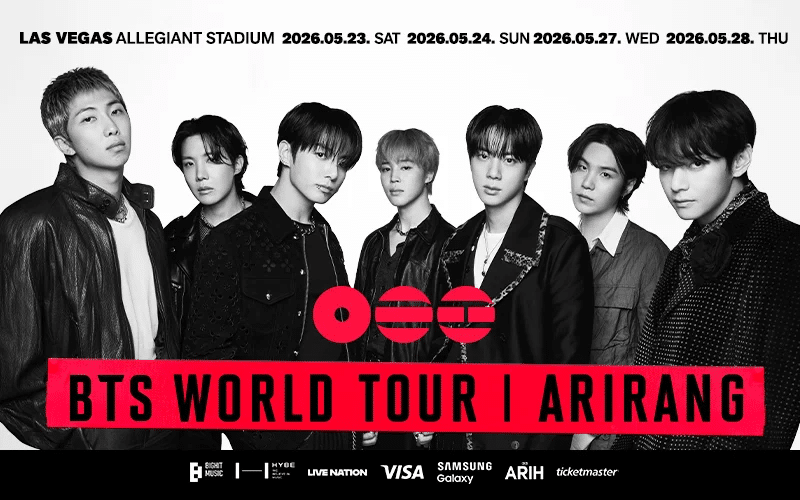 BTS tour stop promotional photo